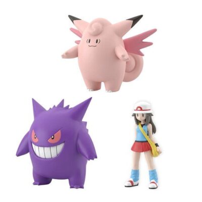Pokemon Scale World Kanto Region Leaf & Clefable & Gengar
