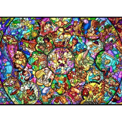 Jigsaw Puzzle 1000-764 Disney All Star Stained Glass 1000 Pieces