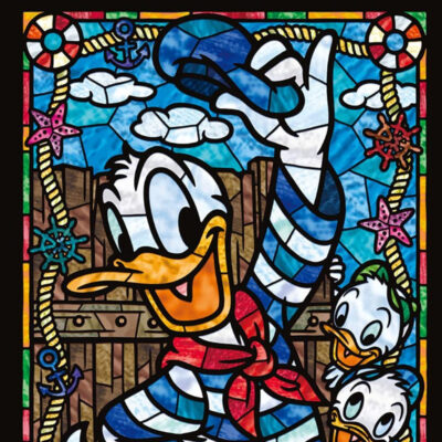 Jigsaw Puzzle 266-954 Donald Duck Stained Glass Gyutto Series [Stained Art] 266 Pieces