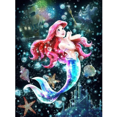 Jigsaw Puzzle 266-961 The Little Mermaid Shining Dreaming World Gyutto Series Twinkle Shower Collection [Stained Art] 266 Pieces
