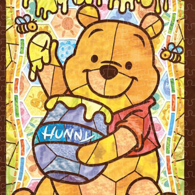 Jigsaw Puzzle 266-972 Pooh Stained Glass Gyutto Series [Stained Art] 266 Pieces