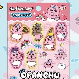 Opanchu Usagi Clear Sticker (4) Reissue moehime-japantoys