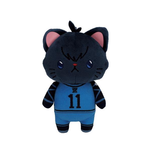 Blue Lock with CAT Plush Keychain w/Eye Mask Yoichi Isagi moehime-japantoys