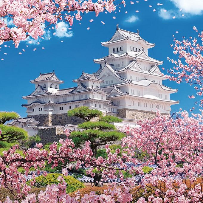 Jigsaw Puzzle 300058 Himeji Castle with cherry blossom style 300 Pieces