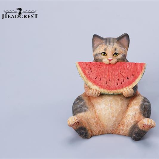 Head Crest Wood Carving Cat 9.0 A moehime-japantoys